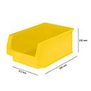 Sichtlagerkasten SSI Schäfer LF 532, Polypropylen, L 500 x B 312 x H 200 mm, 23,5 l, gelb