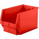 Sichtlagerkasten SSI Schäfer Serie PROFI LF 533, Polypropylen, L 500 x B 312 x H 300 mm, 38 l, rot