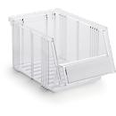 Sichtlagerkasten Treston Serie 1525, Polystyrol, L 250 x B 149 x H 130 mm, 2,7 L, transparent