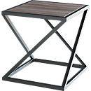 Side table X, square shape, X leg frame, W 500 x D 500 x H 530 mm, disinfectant-resistant, oak dark limewashed