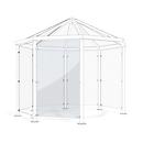 Side wall for octagonal smoking pavilion Paris