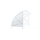 Side wall for outdoor shelter system Bamberg model transparent W 2040/4080 mm, left, polycarbonate