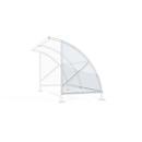 Side wall for outdoor shelter system Bamberg model transparent W 2040/4080 mm, right, polycarbonate