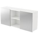 Sideboard TARVIS, 2 HC, avec portes coulissantes, l. 1600 x P 420 x H 748 mm, blanc