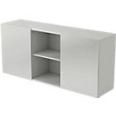 Sideboard TARVIS, 2 OH, mit Schiebetüren, B 1600 x T 420 x H 748 mm, lichtgrau