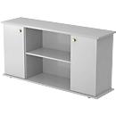 Sideboard ULM, H 840 x B 1661 x D 448 mm, lichtgrijs