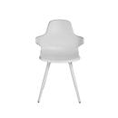 Siège coque Topstar® T 2020, 4 pieds, résistant aux désinfectants, avec accoudoirs, blanc/blanc