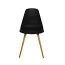 Siège coque Topstar® T 2020, 4 pieds, résistant aux désinfectants, sans accoudoirs, noir/hêtre