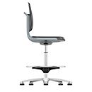 Siège d'atelier pivotant haut Labsit, mousse intégrale, patins, l. 450 x P 420 x H 520 - 770 mm, anthracite