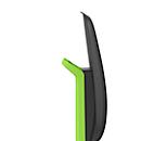 Siège d'atelier pivotant haut Labsit, similicuir, patins, l. 450 x P 420 x H 520 - 770 mm, vert