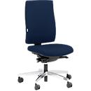 Siège de bureau CETO CT2450 Original Steifensand, mécanisme synchrone, sans accoudoirs, assise en tissu mince, sans repose-nuque, bleu foncé