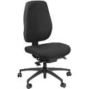 Siège de bureau Dauphin SHAPE SC ECONOMY, mécanisme synchrone, sans accoudoirs, assise plate avec roulette pour les genoux, roulettes universelles, noir