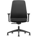 Siège de bureau EVERYis EV15R - mécanisme auto-synchrone - assise plate - dossier rembourré - avec accoudoirs - noir
