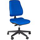 Siège de bureau LEANOS V ERGO Prosedia, mécanisme synchrone, sans accoudoirs, assise spéciale soutien du bassin, bleu/noir