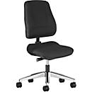 Siège de bureau LEANOS V ERGO Prosedia, mécanisme synchrone, sans accoudoirs, assise spéciale soutien du bassin, noir/aluminium poli