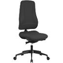 Siège de bureau LEANOS V KOMFORT Prosedia, mécanisme synchrone, sans accoudoirs, dossier haut, arrondi pour les genoux, noir/noir