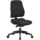 Siège de bureau LEANOS V KOMFORT Prosedia, mécanisme synchrone, sans accoudoirs, soutien lombaire, arrondi pour les genoux, noir/noir