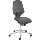 Siège de bureau modèle 64 Giroflex, sans accoudoirs, mécanisme synchrone résistant à l'usure, jusqu'à 150 kg, gris