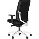 Siège de bureau MONICO OS 2450, mécanisme synchrone, avec accoudoirs, durée d'assise de 8 heures et +, aluminium