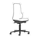 Siège de bureau NEON bimos, mécanisme synchrone, modèle de base sans rembourrage, avec roulettes, bande flex gris