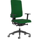 Siège de bureau NowyStyl UTILA, avec accoudoirs, mécanisme synchrone, siège multicouche, hauteur/profondeur d'assise réglables, dossier rembourré, vert/vert