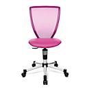 Siège de bureau pivotant pour enfants Titan Junior Topstar, sans accoudoirs, assise galbée, dossier en maille, piétement en alu, rose