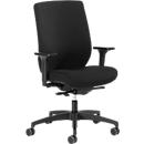Siège de bureau SHAPE 29675 Dauphin, mécanisme synchrone, avec accoudoirs, soutien lombaire, noir