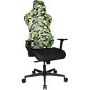 Siège de bureau Sitness RS Sport Camouflage, mécanisme synchrone 3D, assise galbée, appui-tête intégré, avec accoudoirs, vert/noir