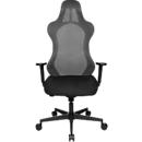 Siège de bureau Sitness RS Sport Uni, avec accoudoirs, mécanisme synchrone 3D, siège en forme d'auge, appui-tête, gris foncé/noir