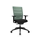 Siège de bureau Topstar AirWork, avec accoudoirs, mécanisme auto-synchronisé, assise multicouche, dossier résille avec soutien lombaire, menthe/noir