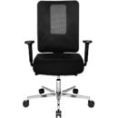 Siège de bureau Topstar SITNESS OPEN X, avec accoudoirs, mécanisme synchrone 3D, assise galbée, dossier en filet, noir/argental