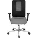 Siège de bureau Topstar SITNESS OPEN X, avec accoudoirs, mécanisme synchrone 3D, assise galbée, dossier en filet, noir/gris/argent