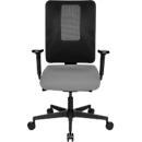 Siège de bureau Topstar SITNESS OPEN X, avec accoudoirs, mécanisme synchrone 3D, assise galbée, dossier en filet, noir/gris/noir