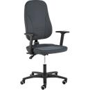 Siège de bureau YOUNICO plus 3 Prosedia, avec accoudoirs, à contact permanent, assise galbée, dossier 3D, anthracite/anthracite 