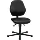 Siège de laboratoire Basic, similicuir, Stamskin Top noir