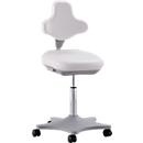 Siège pivotant pour laboratoire Labster 9103, similicuir, skai blanc