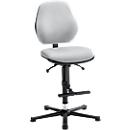 Siège pivotant pour laboratoire LEANOS 9131, similicuir, gris