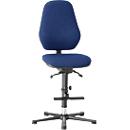 Siège pivotant pour laboratoire LEANOS 9136, rembourrage tissu, bleu Duotec
