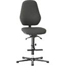 Siège pivotant pour laboratoire LEANOS 9136, rembourrage tissu, noir moucheté Duotec