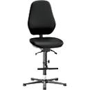 Siège pivotant pour laboratoire LEANOS 9136, similicuir, noir