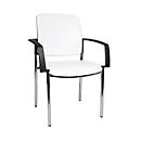 Siège visiteur TOPSTAR BtoB 10, similicuir, résistant aux désinfectants, empilable, avec accoudoirs, lot de 2, blanc