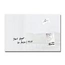 SIGEL Artverum glas-magneetbord, frameloos, vrijhangend, incl. 3 x neodymium magneten, B 600 x D 15 x H 400 mm, gehard veiligheidsglas, wit