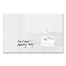 SIGEL Glas-Whiteboard Artverum, Ecken gefasert/poliert, magnetisch, inkl. 3 x Neodym-Magnete, B 1000 x T 15 x H 650 mm, ESG, weiß