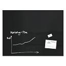 SIGEL Glas-Whiteboard Artverum, Ecken gefasert/poliert, magnetisch, inkl. 3 x Neodym-Magnete, B 1200 x T 18 x H 900 mm, ESG, schwarz