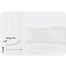 SIGEL Glas-Whiteboard Artverum, Ecken rund/matt, magnetisch, inkl. 1 x Boardmarker schwarz, B 1800 x T 10 x H 1200 mm, ESG, weiß