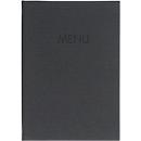 Sigel Porte-menus, DIN A4, reliure en caoutchouc, gaufré, anthracite, 5 pièces + 2 pochettes transparentes doubles