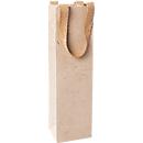 Sigel Sac pour bouteilles Natural Red Coco, taille S, avec fond et larges poignées en jute, L 80 x l 100 x H 355 mm, papier en fibres de jute, beige, 5 pièces