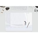 Sigel Sous-main en papier, pierres, gris/beige, env. A2, calendrier 2026/2027/2028, DE/EN/FR, 30 feuilles