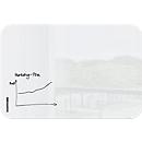 SIGEL Tableau blanc en verre Artverum, coins arrondis/mats, magnétique, y compris 1 x marqueur de tableau noir, L 1500 x P 10 x H 1000 mm, ESG, blanc