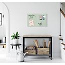 SIGEL Tableau magnétique en verre Artverum, sans cadre, flottant, incl. 3 x aimants néodyme, L 600 x P 15 x H 400 mm, ESG, vert menthe mat